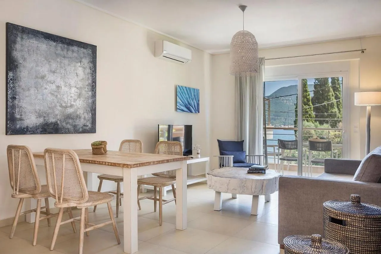 빌라 Deluxe Kefalonia Apartment Apartment Myrtillo 1 Bedroom Pool Sea View Karavomilos 카라보밀로스